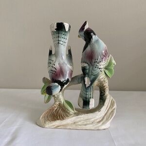 Vintage Blue Jays Hand Painted Porcelain Mid Century Made in Japan